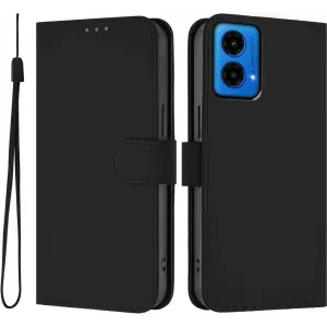 Phonesta Soft Skin Book Wallet Case hoesje voor Motorola Moto G45 / Moto G34 - Zwart