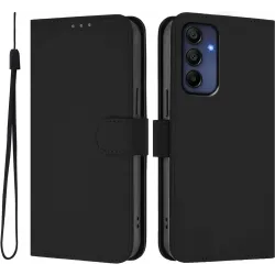 Phonesta Soft Skin Book Wallet Case hoesje voor Samsung Galaxy A16 - Zwart