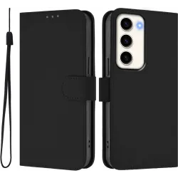 Phonesta Soft Skin Book Wallet Case hoesje voor Samsung Galaxy S23 - Zwart