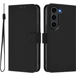 Phonesta Soft Skin Book Wallet Case hoesje voor Samsung Galaxy S23 FE - Zwart