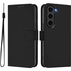 Phonesta Soft Skin Book Wallet Case hoesje voor Samsung Galaxy S23 Plus - Zwart