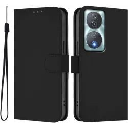 Phonesta Soft Skin Book Wallet Case hoesje voor HONOR 90 Smart/X7b - Zwart