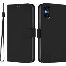 Phonesta Soft Skin Book Wallet Case hoesje voor Sony Xperia 5 VI - Zwart