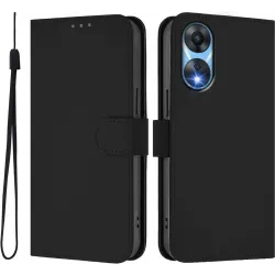 Phonesta Soft Skin Book Wallet Case hoesje voor Oppo A58 5G/A78 5G - Zwart