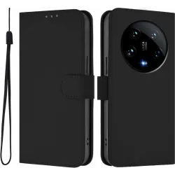 Phonesta Soft Skin Book Wallet Case hoesje voor Xiaomi 14 Ultra - Zwart