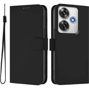 Phonesta Soft Skin Book Wallet Case hoesje voor Xiaomi Poco F6 - Zwart