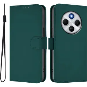 Phonesta Soft Skin Book Wallet Case hoesje voor Xiaomi Redmi 14C / Xiaomi Poco C75 - Donkergroen