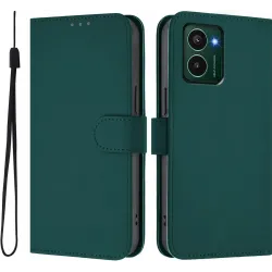 Phonesta Soft Skin Book Wallet Case hoesje voor HMD Pulse/Pulse Plus/Pulse Pro - Donkergroen