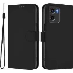 Phonesta Soft Skin Book Wallet Case hoesje voor Motorola Moto G05 / Moto E15 - Zwart