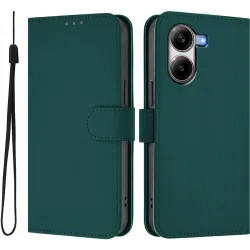 Phonesta Soft Skin Book Wallet Case hoesje voor Xiaomi Poco X7 Pro - Donkergroen