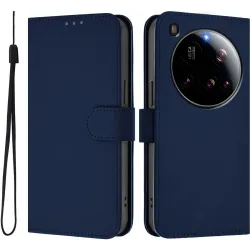 Phonesta Soft Skin Book Wallet Case hoesje voor Xiaomi 15 Ultra - Donkerblauw