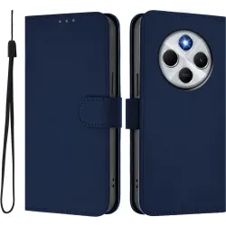 Phonesta Soft Skin Book Wallet Case hoesje voor Xiaomi Redmi 14C / Xiaomi Poco C75 - Donkerblauw