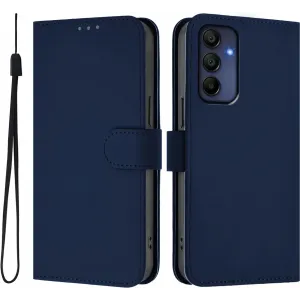 Phonesta Soft Skin Book Wallet Case hoesje voor Samsung Galaxy A16 - Donkerblauw