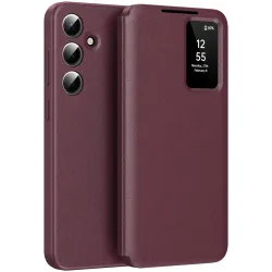 Phonesta Smart Window Book Wallet Case hoesje voor Samsung Galaxy S25 - Bordeaux