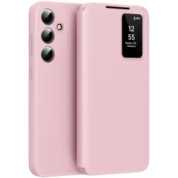 Phonesta Smart Window Book Wallet Case hoesje voor Samsung Galaxy S25 - Roze