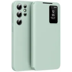 Phonesta Smart Window Book Wallet Case hoesje voor Samsung Galaxy S25 Ultra - Lichtgroen