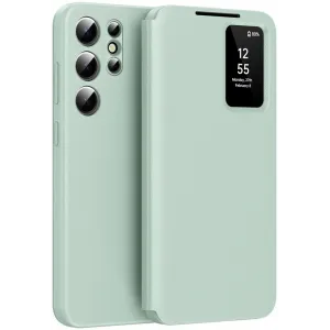 Phonesta Smart Window Book Wallet Case hoesje voor Samsung Galaxy S25 Ultra - Lichtgroen