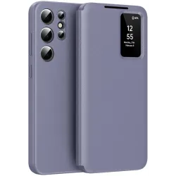 Phonesta Smart Window Book Wallet Case hoesje voor Samsung Galaxy S25 Ultra - Paars