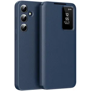 Phonesta Smart Window Book Wallet Case hoesje voor Samsung Galaxy S24 Plus - Donkerblauw