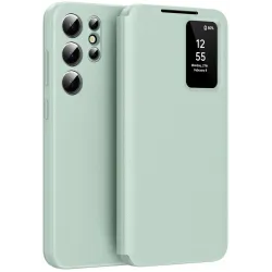 Phonesta Smart Window Book Wallet Case hoesje voor Samsung Galaxy S24 Ultra - Lichtgroen