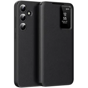 Phonesta Smart Window Book Wallet Case hoesje voor Samsung Galaxy S25 Plus - Zwart