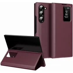 Phonesta Smart Window Book Wallet Case hoesje voor Samsung Galaxy Z Fold 6 - Bordeaux