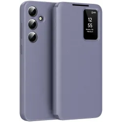 Phonesta Smart Window Book Wallet Case hoesje voor Samsung Galaxy A55 - Paars