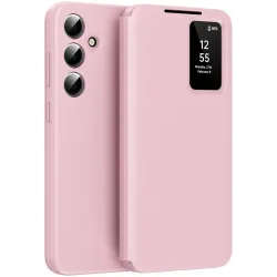 Phonesta Smart Window Book Wallet Case hoesje voor Samsung Galaxy A55 - Roze