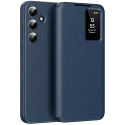 Phonesta Smart Window Book Wallet Case hoesje voor Samsung Galaxy A36/A56 - Donkerblauw