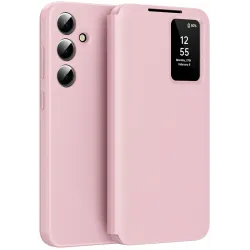 Phonesta Smart Window Book Wallet Case hoesje voor Samsung Galaxy A36/A56 - Roze