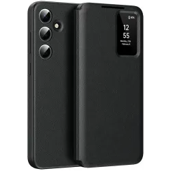 Phonesta Smart Window Book Wallet Case hoesje voor Samsung Galaxy A36/A56 - Zwart