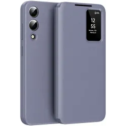 Phonesta Smart Window Book Wallet Case hoesje voor Samsung Galaxy S25 Edge - Paars