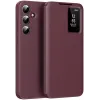 Phonesta Smart Window Book Wallet Case hoesje voor Samsung Galaxy S25 FE - Bordeaux 0