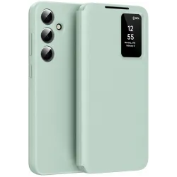 Phonesta Smart Window Book Wallet Case hoesje voor Samsung Galaxy S25 FE - Lichtgroen