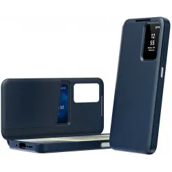 Phonesta Smart Window Book Wallet Case hoesje voor Samsung Galaxy A37 - Donkerblauw