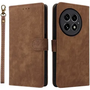 Phonesta Vintage Skin Book Wallet Case hoesje voor OnePlus 13 - Bruin