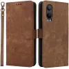 Phonesta Vintage Skin Book Wallet Case hoesje voor OnePlus Nord CE 4 Lite - Bruin