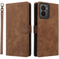 Phonesta Vintage Skin Book Wallet Case hoesje voor HMD Fusion - Bruin
