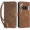 Phonesta Vintage Skin Book Wallet Case hoesje voor Nothing Phone (2a) / (2a) Plus - Bruin