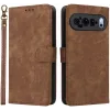 Phonesta Vintage Skin Book Wallet Case hoesje voor Google Pixel 9 Pro XL - Bruin