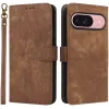 Phonesta Vintage Skin Book Wallet Case hoesje voor Google Pixel 9 / 9 Pro - Bruin