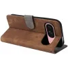 Phonesta Vintage Skin Book Wallet Case hoesje voor Google Pixel 9 / 9 Pro - Bruin 4