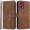 Phonesta Vintage Skin Book Wallet Case hoesje voor Motorola Edge 50 Fusion - Bruin