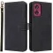 Phonesta Vintage Skin Book Wallet Case hoesje voor Motorola Edge 50 Fusion - Zwart