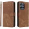 Phonesta Vintage Skin Book Wallet Case hoesje voor Motorola Edge 60 Neo/Edge 50 Neo / ThinkPhone 25 - Bruin