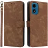 Phonesta Vintage Skin Book Wallet Case hoesje voor Motorola Moto G04 / G04s / G24 / G24 Power / E14 - Bruin
