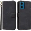 Phonesta Vintage Skin Book Wallet Case hoesje voor Motorola Moto G04 / G04s / G24 / G24 Power / E14 - Zwart
