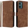 Phonesta Vintage Skin Book Wallet Case hoesje voor Motorola Moto G05 / Moto E15 - Bruin