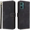 Phonesta Vintage Skin Book Wallet Case hoesje voor Motorola Moto G05 / Moto E15 - Zwart