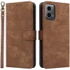 Phonesta Vintage Skin Book Wallet Case hoesje voor Motorola Moto G45 / Moto G34 - Bruin